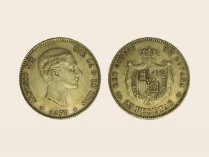 25 Pesetas Alfonso XII