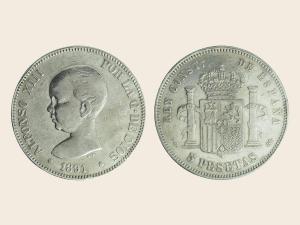 5 Pesetas Alfonso XIII